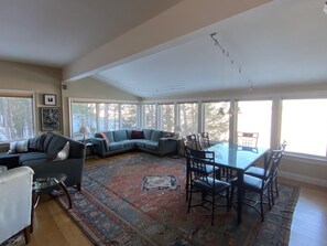 Living room & dining room of main house