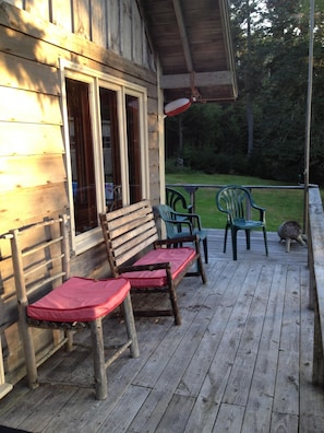 The front porch is great for sitting, especially in the afternoon through sunset