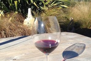 Enjoy a complimentary local wine