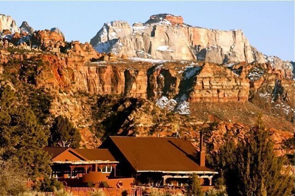Zion Estate View towards South East, West Temple mountain in Zion National Park