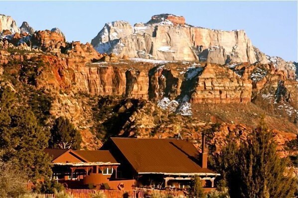 Zion Estate View towards South East, West Temple mountain in Zion National Park