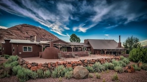Tabernacle Dome overlooks the property on Kolob Terrace Road