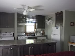 New kitchen cabinets with quartz counterops