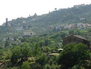 View of villa and village in the background
