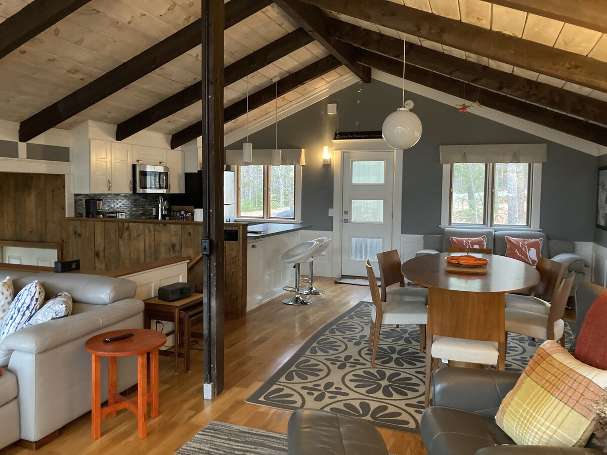 MID CENTURY MODERN BLACK MOUNTAIN CHALET; STUNNING VIEWS/ FIRE PIT/ HOT TUB