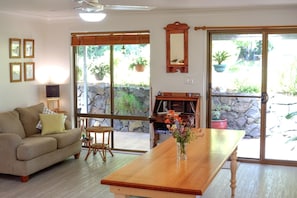 Ample natural light and private guest entrance