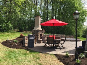 View of patio facing southwest.