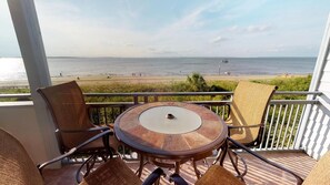 Enjoy the beautiful views of the Savannah River and Atlantic Ocean from your balcony