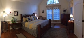 Master Bedroom with beautifully vaulted ceilings