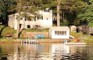 Waterfront paradise on Shaws Pond - looking back at the house from the water.