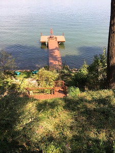 MAGICAL, PRIVATE, FORESTED LAKEFRONT/ SWEEPING LAKE VISTAS, EASY ACCESS IN ITHA