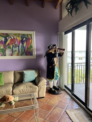 The captain - watching the ocean for pirates