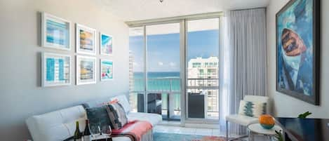 Living Area with Ocean View