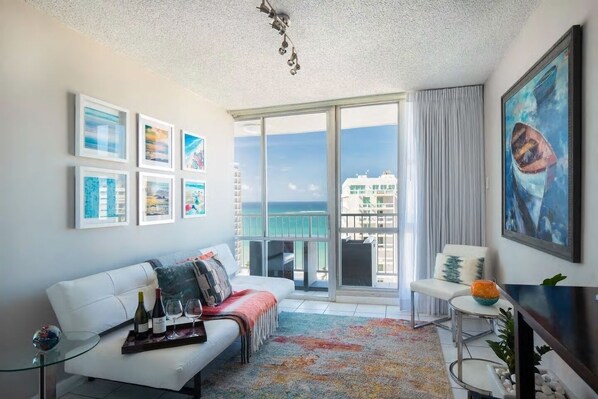 Living Area with Ocean View