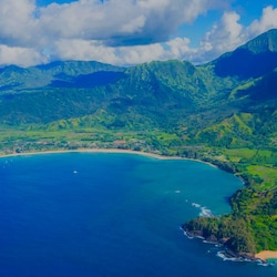 Northshore Hanalei Bay Arial View from Ocean - Northshore Hanalei Bay Arial View from Ocean