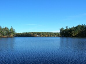 view of gorgeous, quiet crescent lake