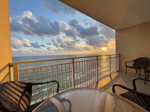 Beach front balcony