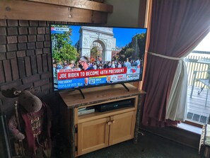 New 50 inch TV with Roku, that has most apps.