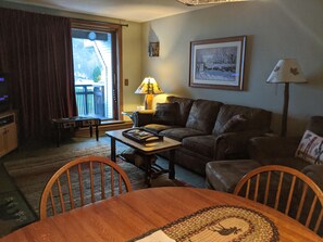 View of living area from Kitchen