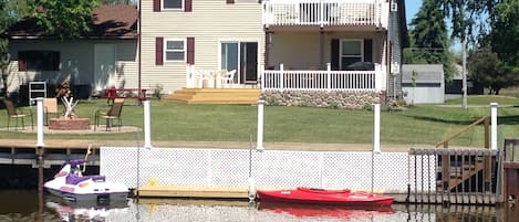 Gorgeous water for swimming, fishing and boating.  Enjoy the view on two decks.