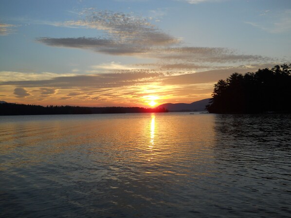 Beautiful sunrise and sunsets from our waterfront patio!