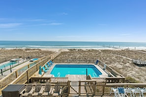 Pool view from master private deck on thir floor.