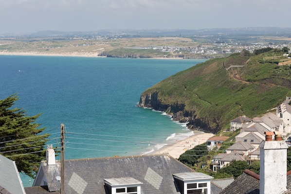 Gorgeous sea views over Carbis Bay Beach and the golden sands of Hayle