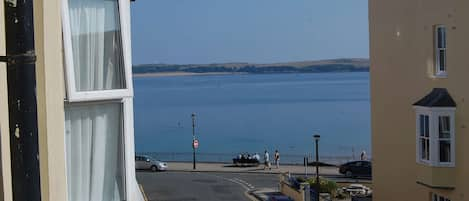 Sea view from the bay window in the sitting room.