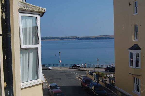 Sea view from the bay window in the sitting room.