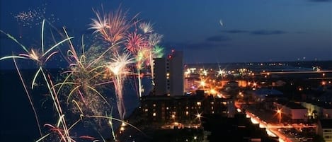 4th of July Fireworks view from your private Sun Deck