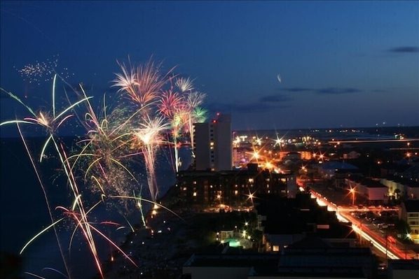 4th of July Fireworks view from your private Sun Deck