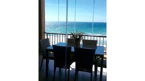 Balcony with bi-folding doors closed