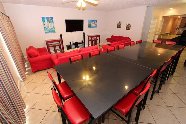 Huge Custom Granite Table.  Seats 14.