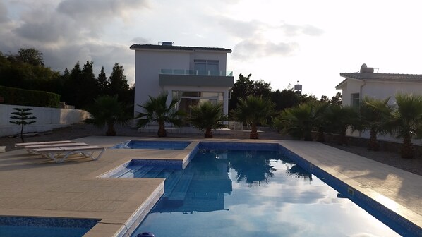 View of no.5 one of our two villas on this site, from the shared pool