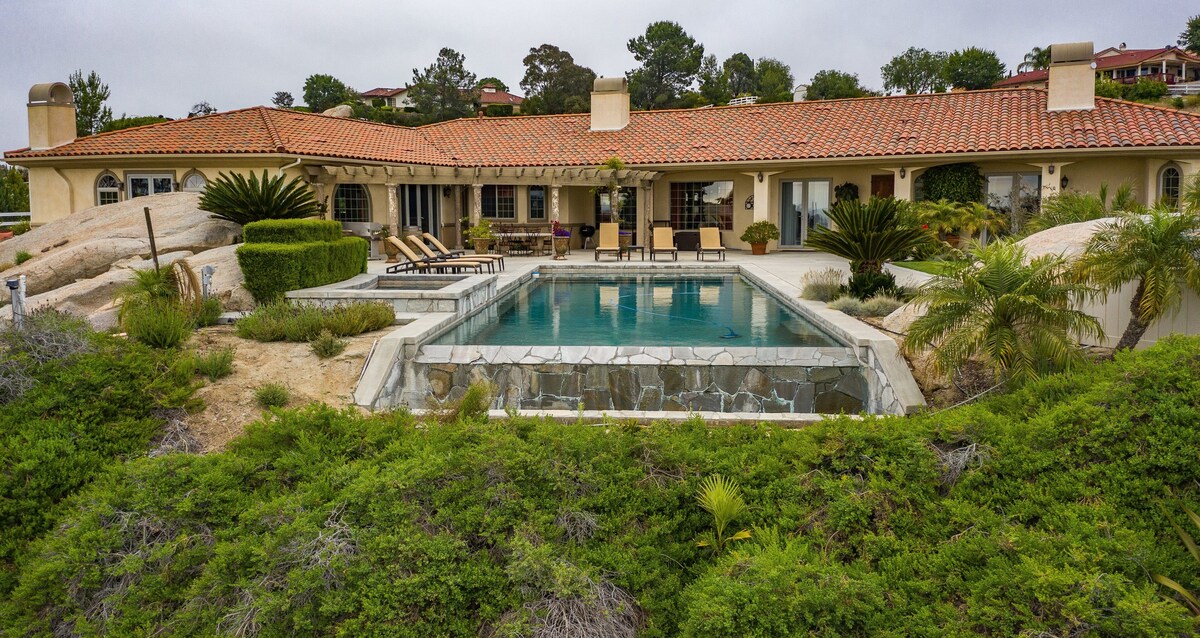 5-STAR Luxury Private Estate w/ Panoramic Views of Temecula Wine Country