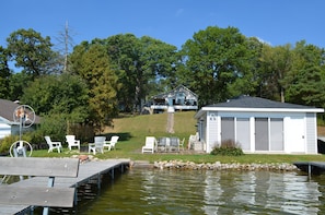 view back to house from the pier
