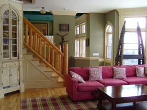 Main Living Room with view of Mt Snow