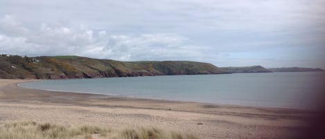 Panaromic view over bay from garden