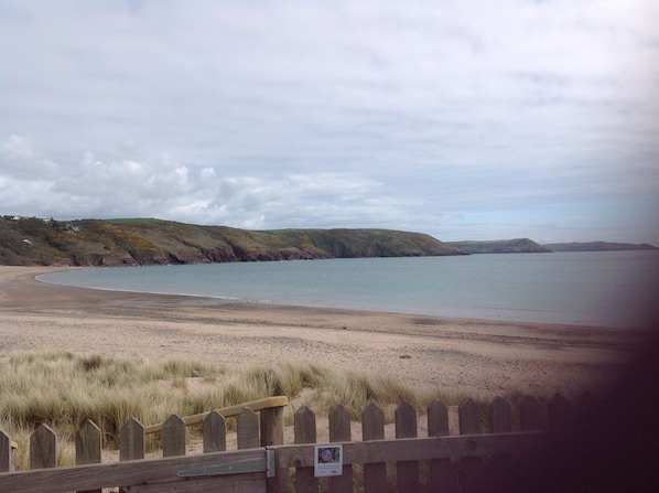 Panaromic view over bay from garden