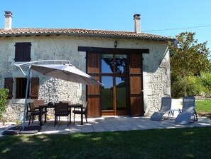 A perfect balance of sun and shade all day long