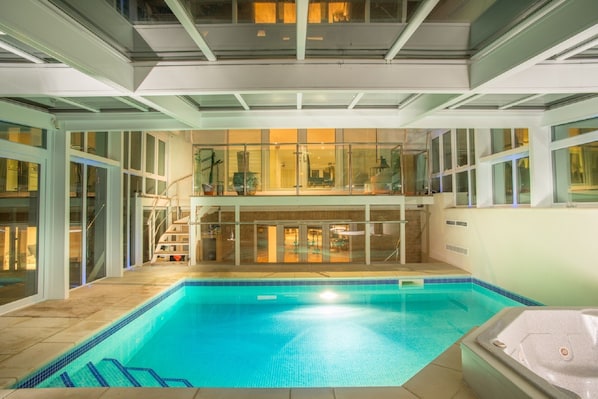 Heated Pool with Hot Tub.  Watching Gallery accessed through Dining Room doors