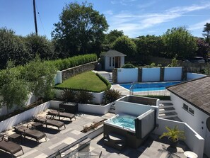 Pool and hot tub area