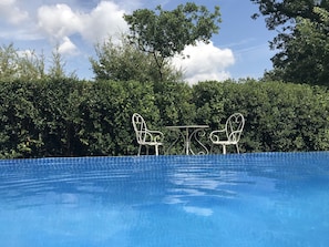 The infinity pool measures 10m x 5m
