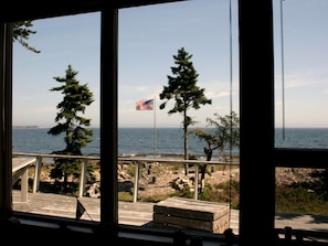 Fabulous view from inside or porch while you relax watching the tide come in.