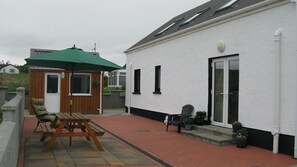 The rear of the cottage