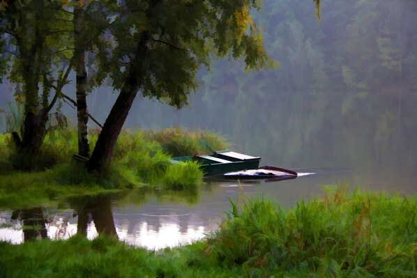 Beautiful lake surrounding the Hideaway
