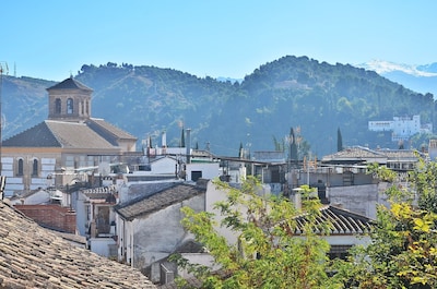 In Plaza Larga, 2 bedrooms, terrace overlooking Generalife. Parking Included