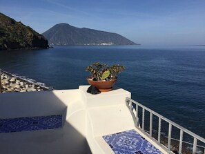 View on Salina from the terrace