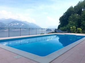 Swimming pool with a view at "Apartamento Belvedere In Menaggio"  