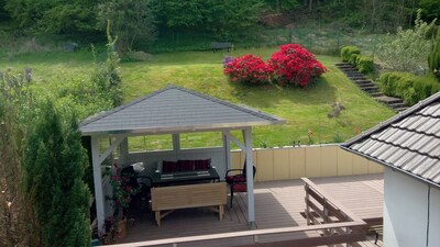 Casa de vacaciones con gran terraza en Weserbergland - SAUNA  